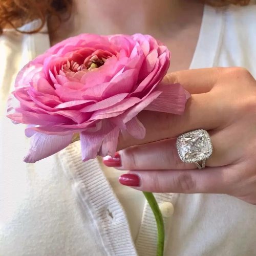 Oscar Heyman Ring with Early-20th Century Cushion-Cut Diamond.