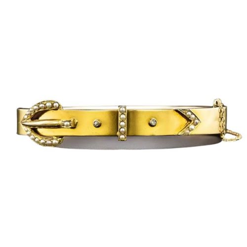 Love Victorian Style Blog Victorian Gold and Pearl Buckle Bracelet.