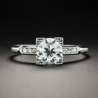Art Deco 1.00 Carat Diamond Ring by Maurice Tishman - GIA E VS1  - 2