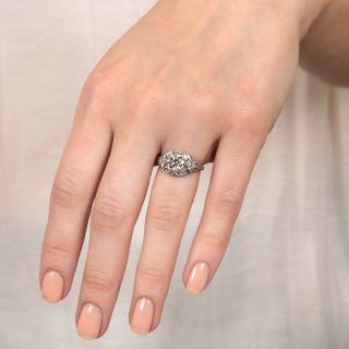 Art Deco 1.07 Carat Diamond Engagement Ring - GIA J VVS2 
