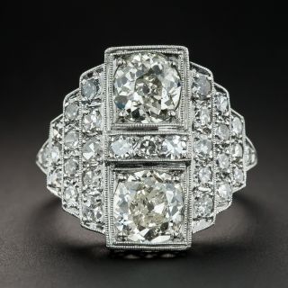 Art Deco Toi et Moi Diamond Ring - 2