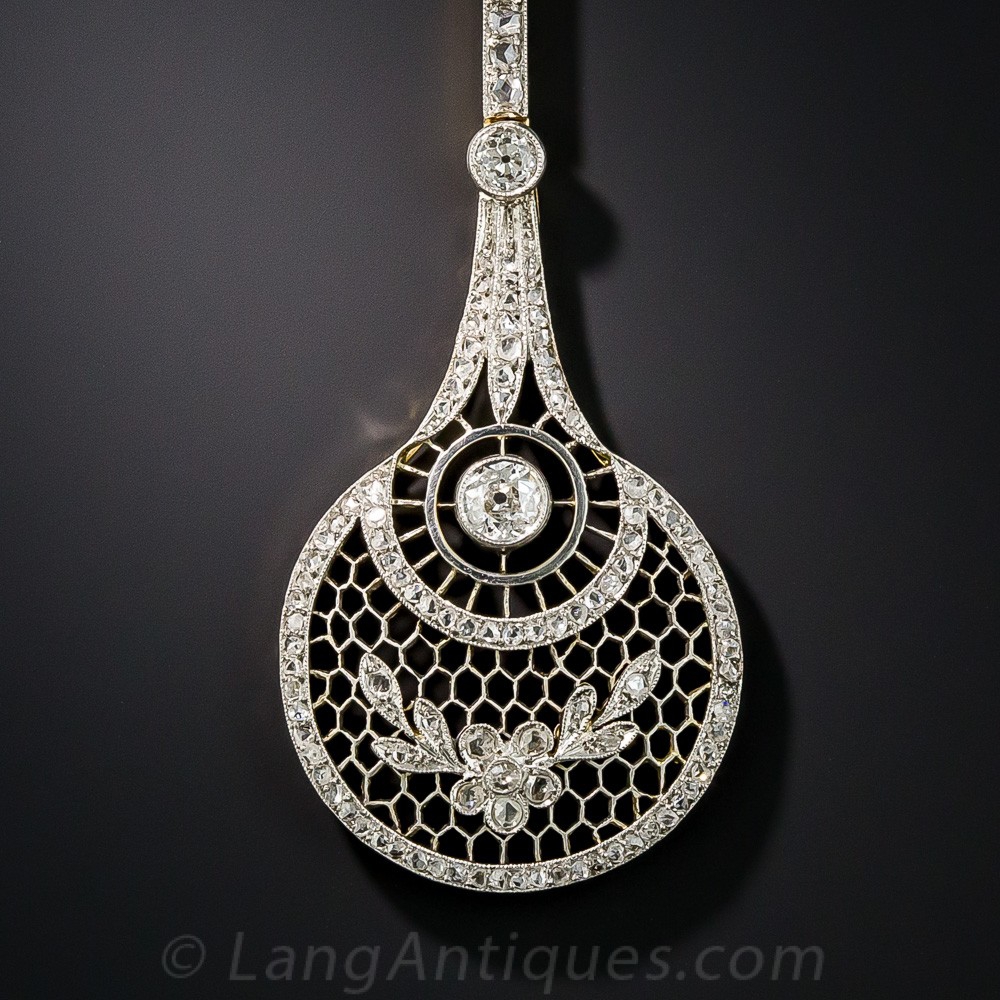 Long Edwardian Diamond Lavaliere