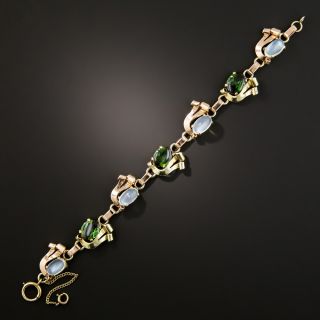 Retro Tourmaline and Moonstone Bracelet - 2