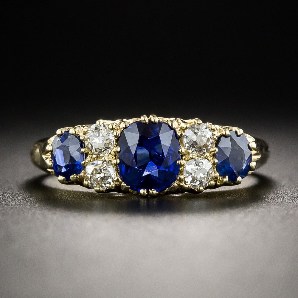 Victorian Sapphire and Diamond Ring